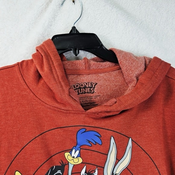 Loony Tunes Bugs Bunny Woman's Pullover Hoodie Sweatshirt XL 15-16 Pouch Pocket - Picture 4 of 10